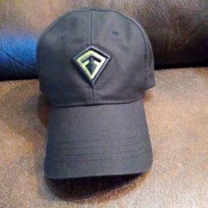 FIRST TACTICAL HAT Black STRAPBACK ADJUSTABLE EMBROIDERED LOGO RIPSTOP
